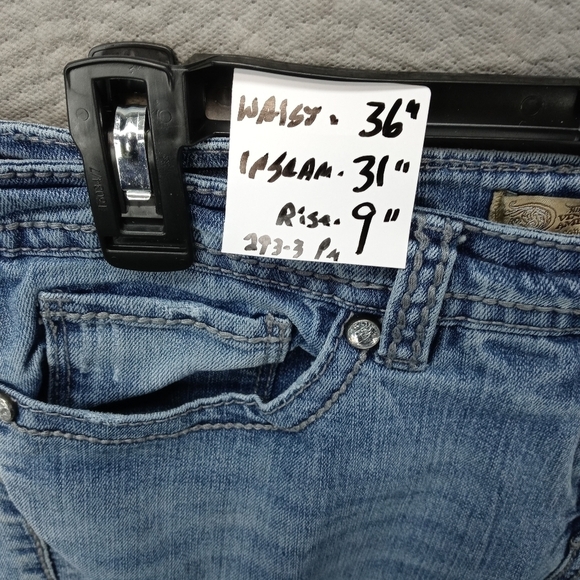 Nine West Vintage America 'Missy' women's bootcut blue jeans with rhinestones an - Picture 7 of 9